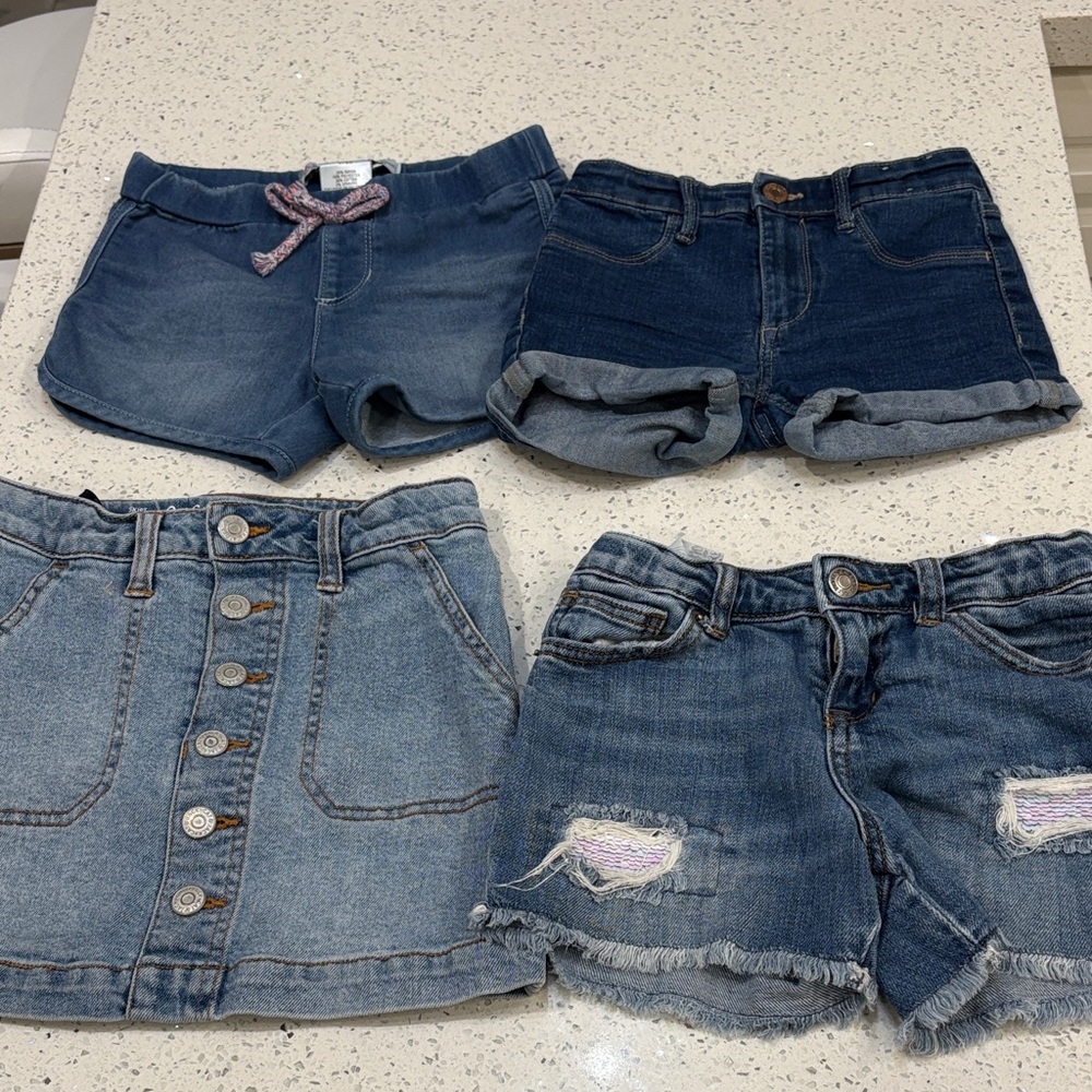 Cat & Jack Denim Shorts/Skirt bundle size small/size 6